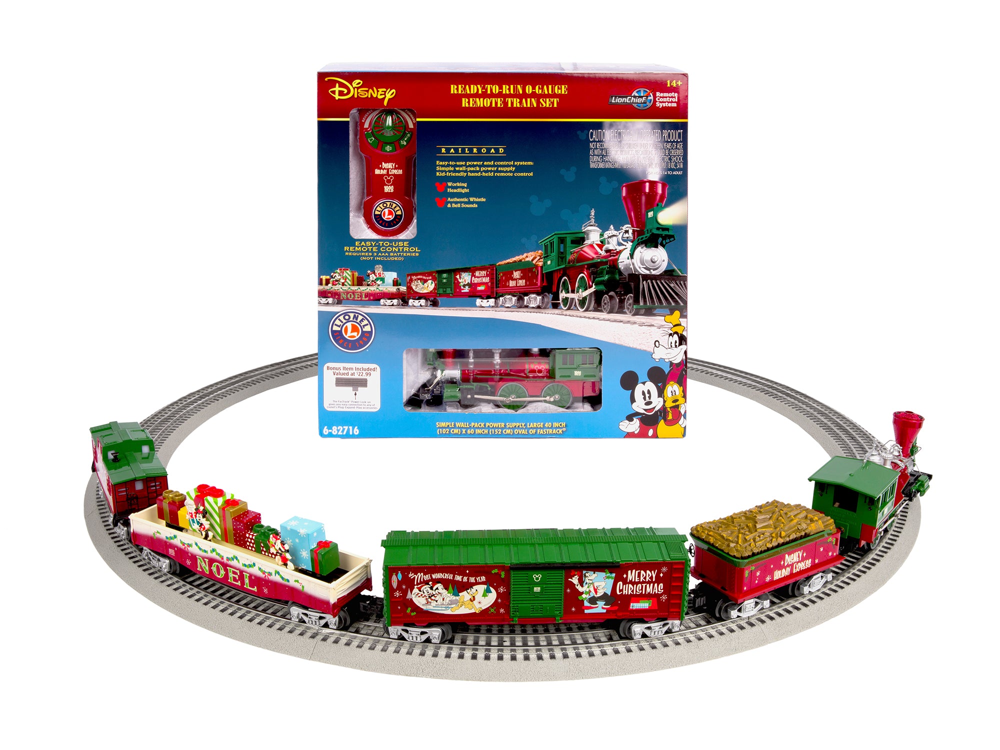 Lionel 6-83964 Mickey's Holiday to Remember LionChief O Gauge Train Set w/ BT