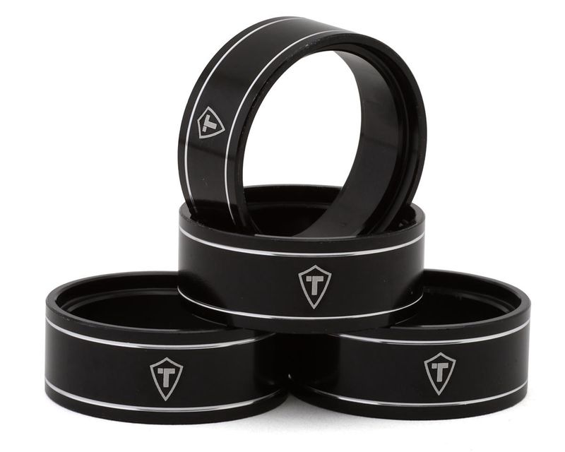 Treal Hobby TREAL Aluminum Center Rings 12mm Width for 1.0 Beadlock Wheels (4)