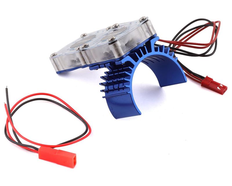 Integy Team Integy Motor Heatsink w/Twin Fan for Traxxas Slash 4x4 (Blue)