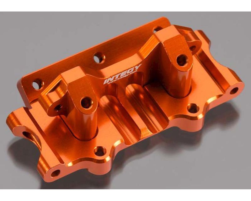 Integy Team Integy T3 Front Bulkhead for Rustler/Stampede (Orange) (2)