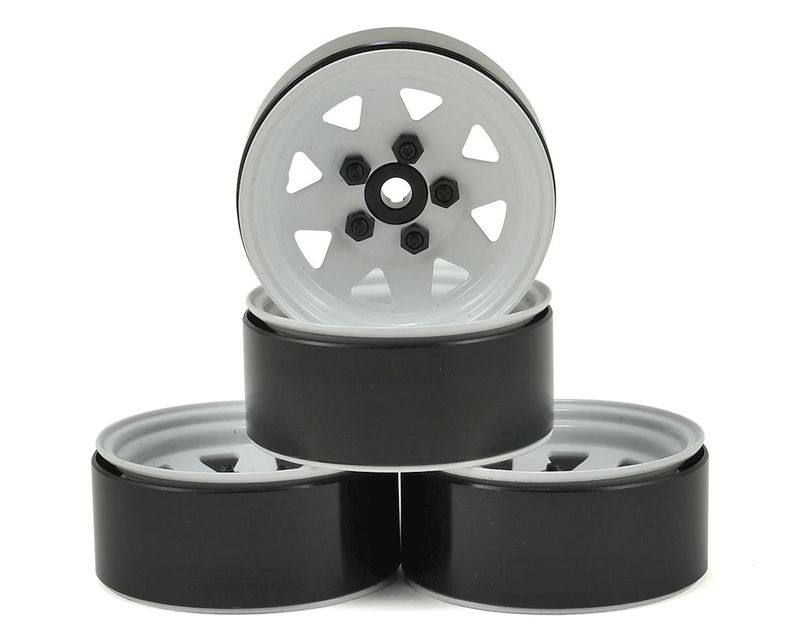 RC4WD 5 Lug Wagon 1.9" Steel Stamped Beadlock Wheels (White) (4)