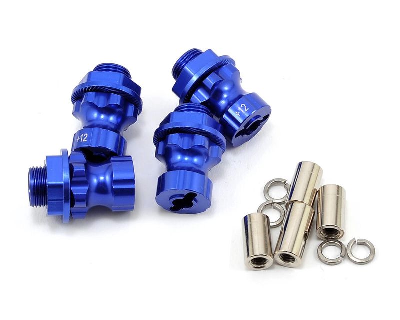 Integy Team Integy 17mm Aluminum Hex Wheel Hub Set (Blue) (4) (+12mm Offset)