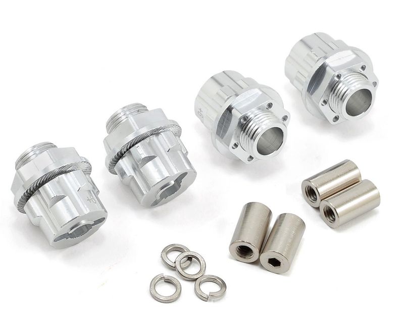 Integy Team Integy 17mm Aluminum Hex Wheel Hub Set (Silver) (4) (+6mm Offset)