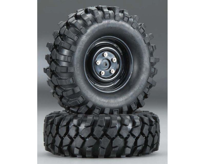 Integy Team Integy All-Terrain Pre-Mounted 1.9" Tires w/Rover Beadlock Wheels (2)