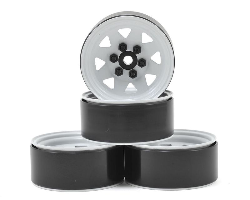 RC4WD 6 Lug Wagon 1.9" Stamped Beadlock Steel Wheel (White) (4)