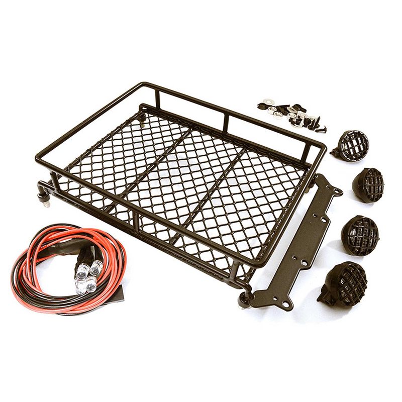 Integy 1/10 Metal Luggage Tray w 4 LED Spot Light -Wraith