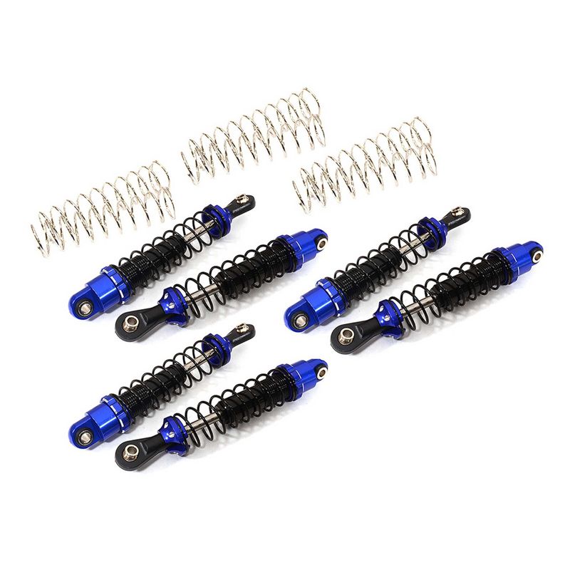 Integy Shock Set (6) for Axial SCX10 II 6X6 (L=90mm) Blue