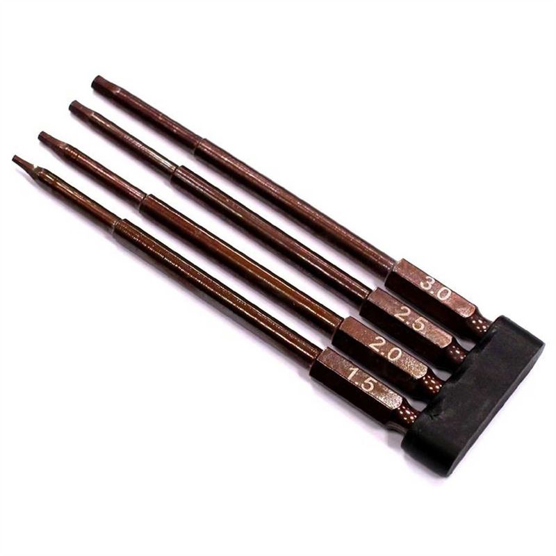 Integy Hex Tip Metric Set,1/4 Adapter(1.5,2.0,2.5,3.0mm)