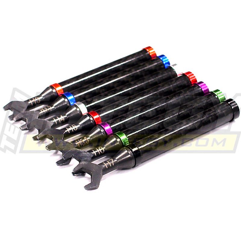 Integy CF 7pc Universal Turnbuckle Wrench Set