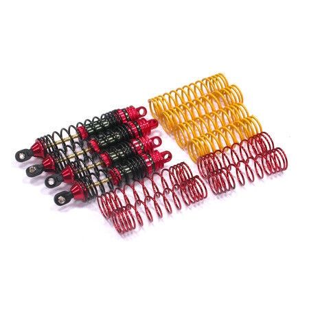 Integy XSR Shock Set (4), Red: Nitro Stampede & Rustler