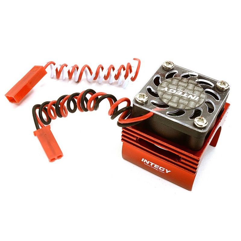 Integy Super BL Motor Heatsink / Fan, Red: 1/16 ERV/SLH