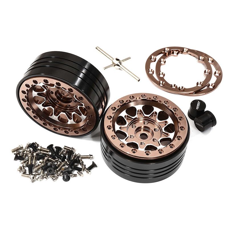 Integy Alloy Beadlock Wheels for 1/10 Enduro Sendero Brnz