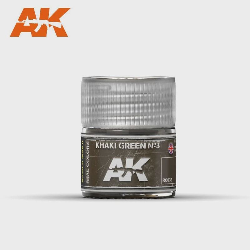 AK Interactive REAL COLORS KHAKI GREEN N 3 ACRYLIC LA
