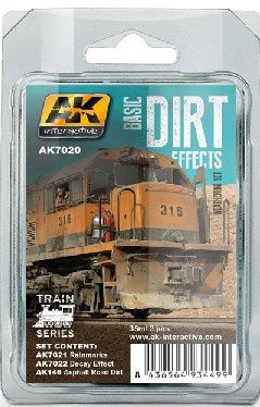 AK Interactive Basic Dirt Effects Weathering Set Train Series