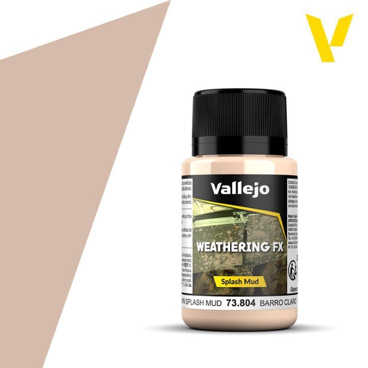 Vallejo 40ml Bottle Light Brown Splash Mud Weathering FX 73804