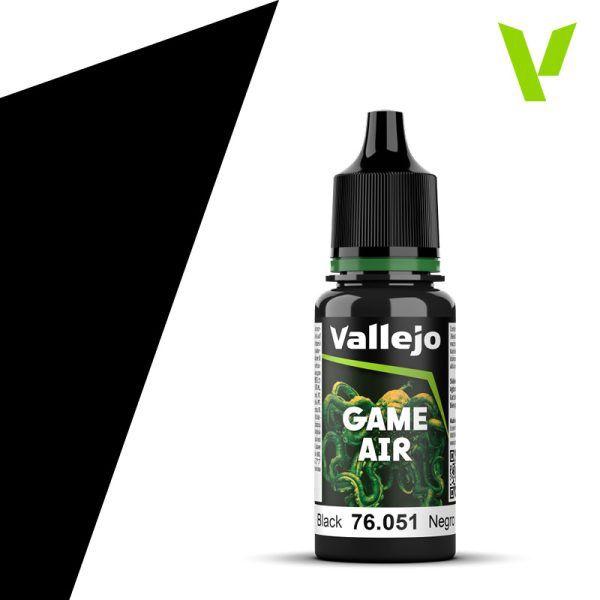 Vallejo 18ml Bottle Black Game Air 76051