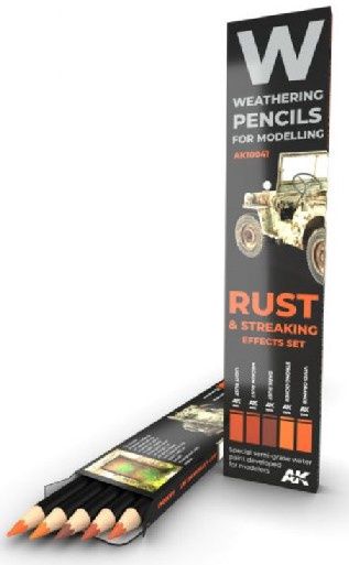 AK Interactive Weathering Pencil Set - Rust and Streaking