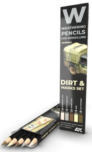 AK Interactive Weathering Pencil Set - Splashes, Dirt and Stains