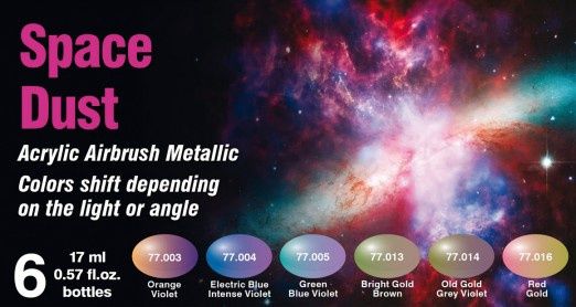 Vallejo 17ml Space Dust Metallic Color Shift Paint Set (6 Colors) 77091
