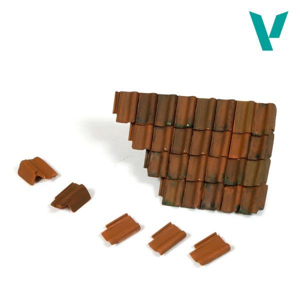 Vallejo 1/35 Damaged Roof Section N Tiles 6/ SC230
