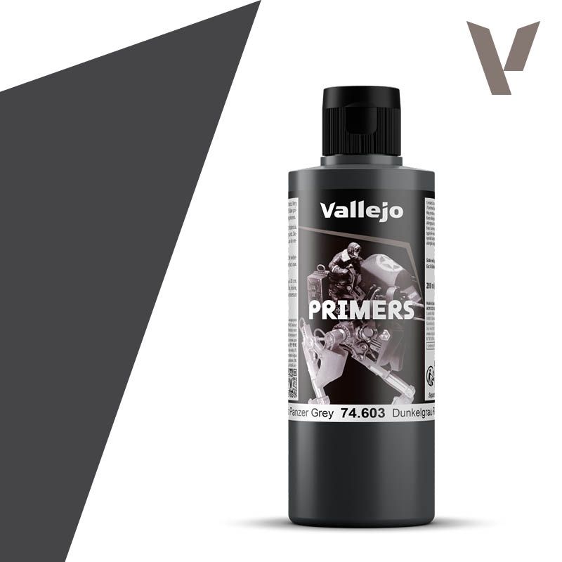 Vallejo 200ml Bottle German Panzer Grey RAL 7021 Surface Primer 74603