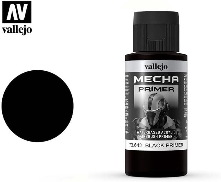 Vallejo 60ml Bottle Black Primer Mecha Color 73642
