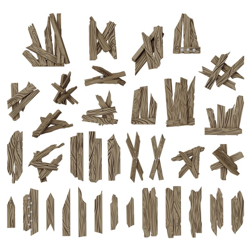 Green Stuff World Broken Wood Planks 1:48-1:35