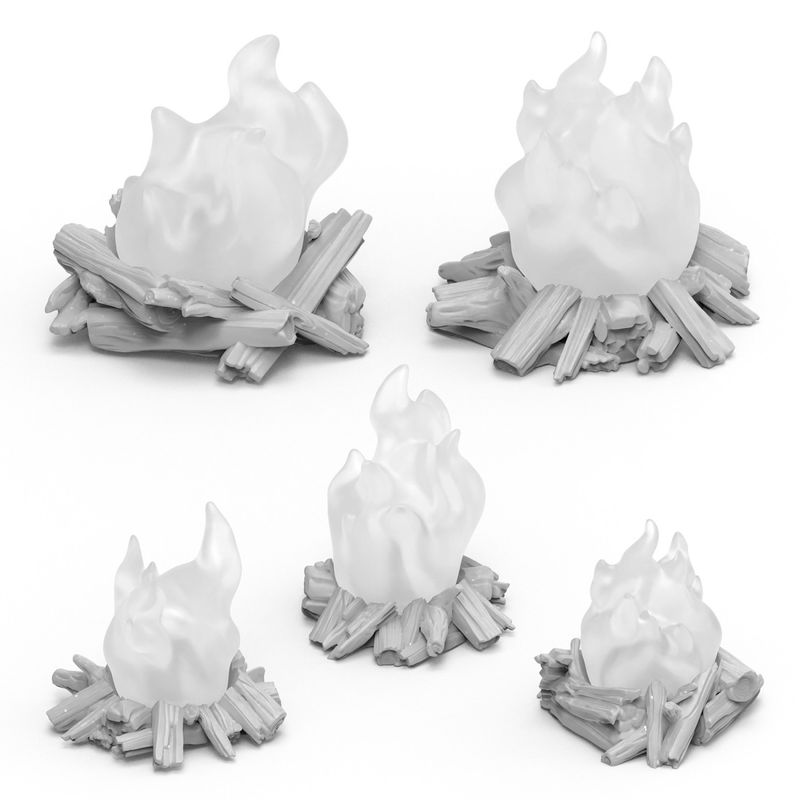 Green Stuff World Campfires for 3mm LEDs 1:48-1-35