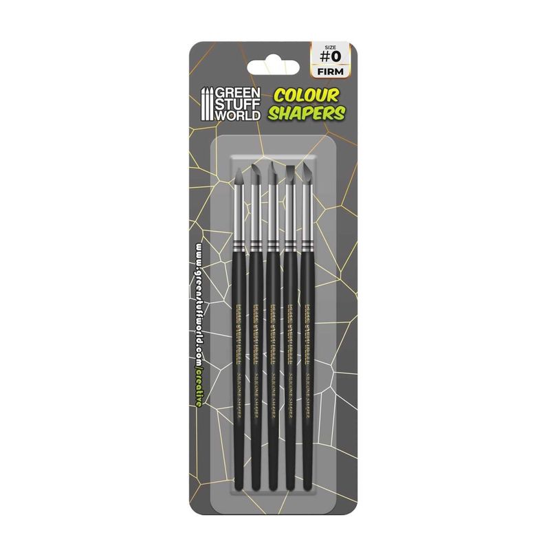 Green Stuff World Clay Shapers - Color Shapers SIZE 0 - Black Firm