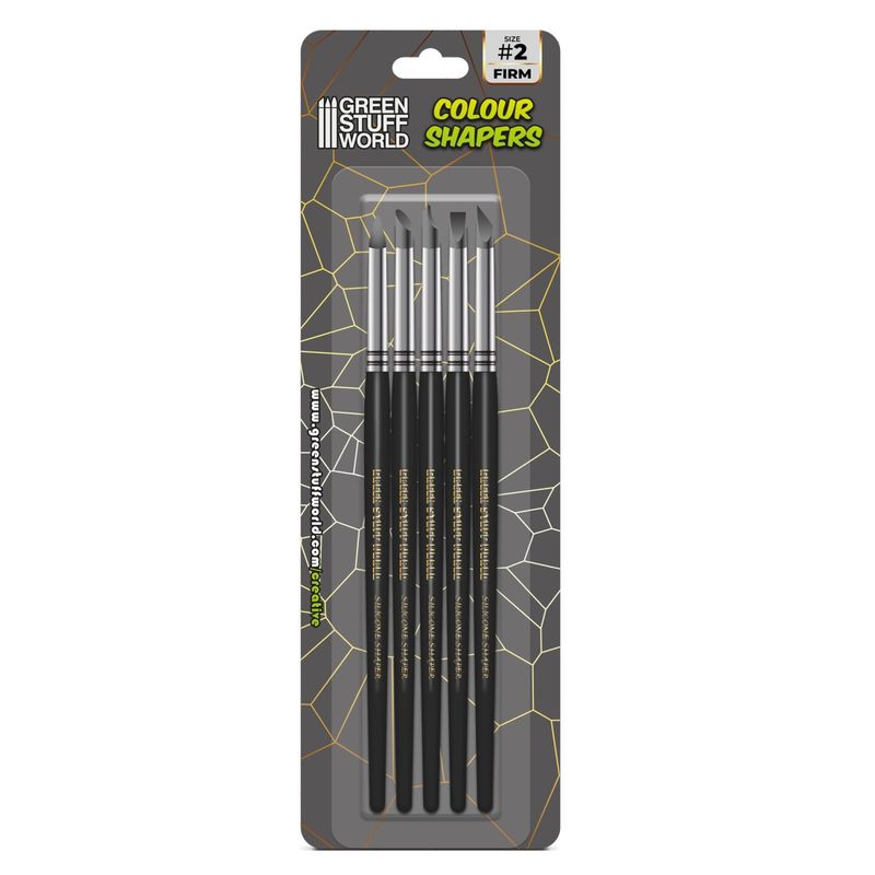 Green Stuff World Clay Shapers - Color Shapers SIZE 2 - Black Firm