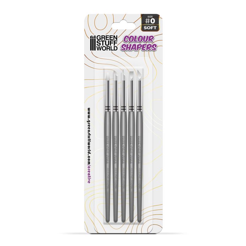 Green Stuff World Clay Shapers - Color Shapers SIZE 0 - White Soft