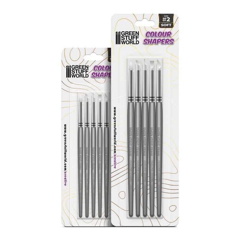 Green Stuff World Clay Shapers - Color Shapers COMBO 0 and 2 - White Soft