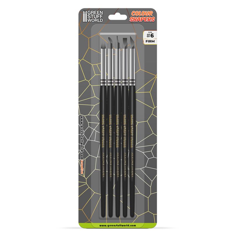 Green Stuff World Clay Shapers - Color Shapers SIZE 6 - Black Firm