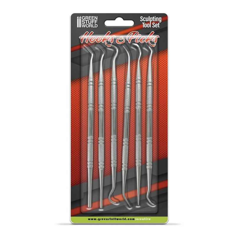 Green Stuff World 6x Hook and Pick tool Set