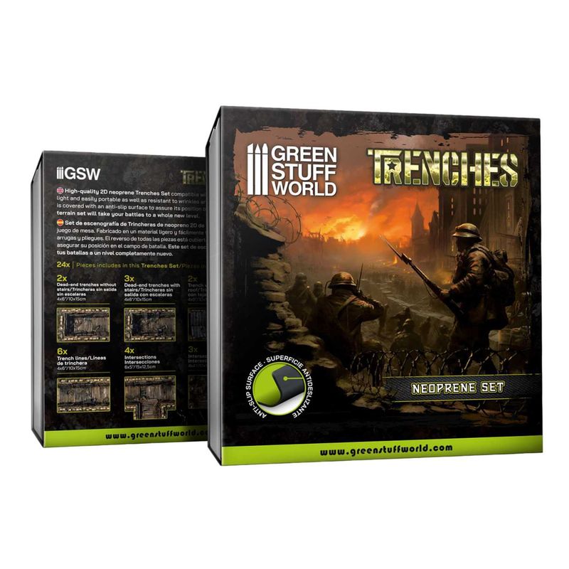 Green Stuff World Trenches - Neoprene Terrain Set