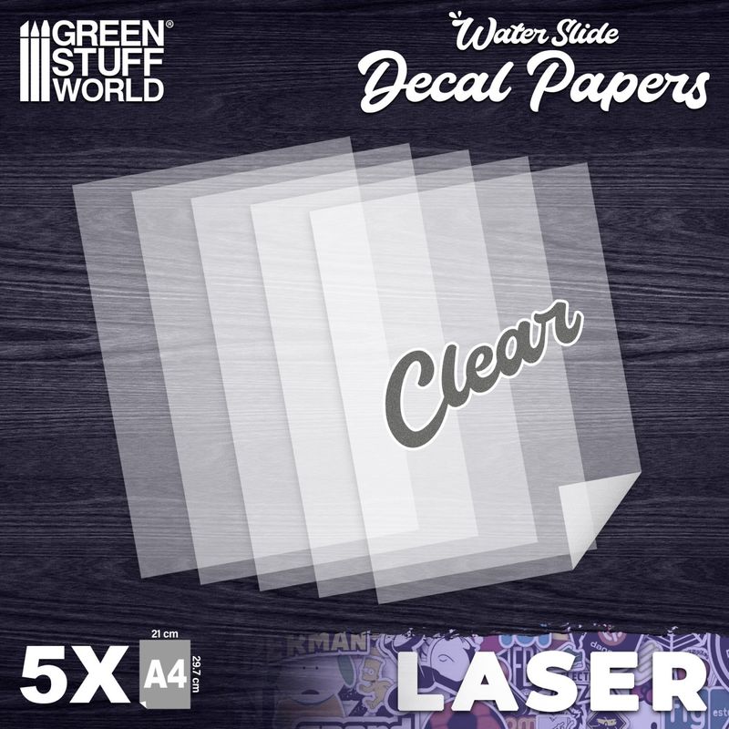 Green Stuff World Waterslide Decals - Laser Transparent
