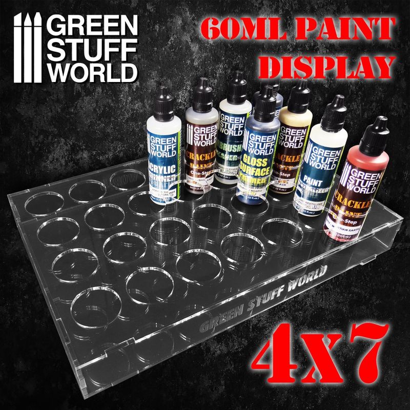 Green Stuff World Auxiliary Paint Display 60ml (4x7)