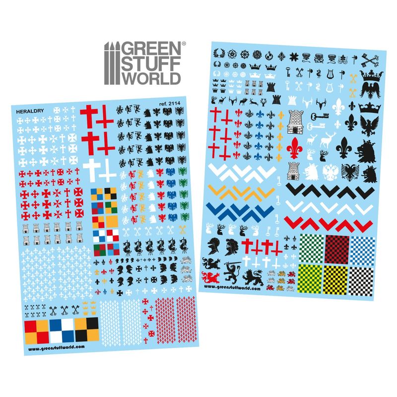 Green Stuff World Waterslide Decals - Heraldry