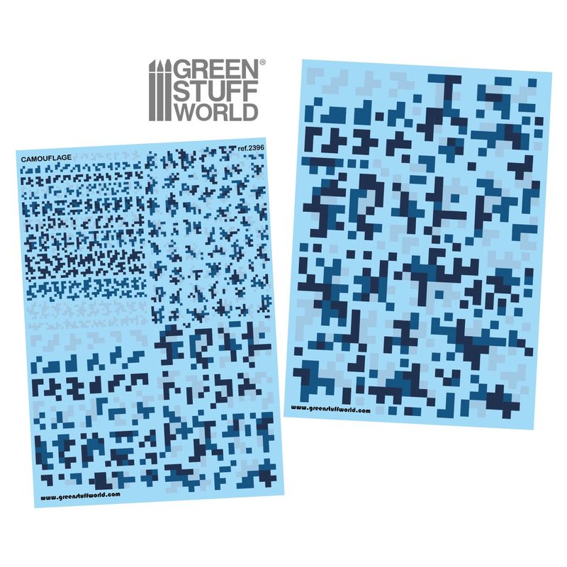 Green Stuff World Waterslide Decals - Digital Tundra Camo