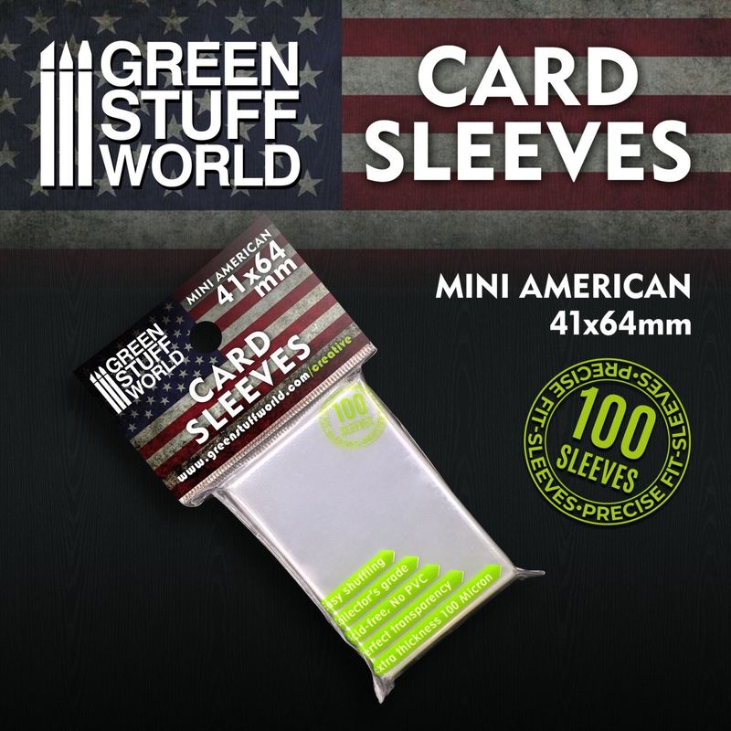 Green Stuff World Card Sleeves - Mini American 41x64mm