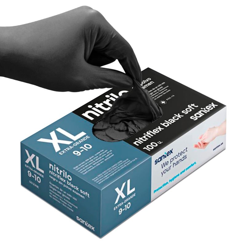 Green Stuff World Black Nitrile Gloves - Extra Large