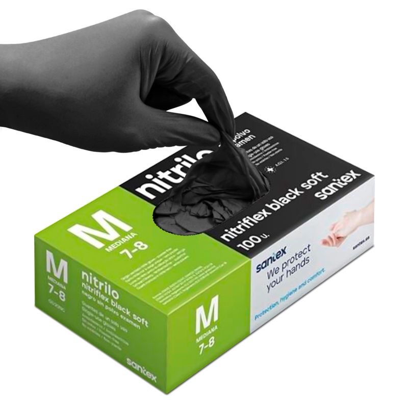 Green Stuff World Black Nitrile Gloves - Medium