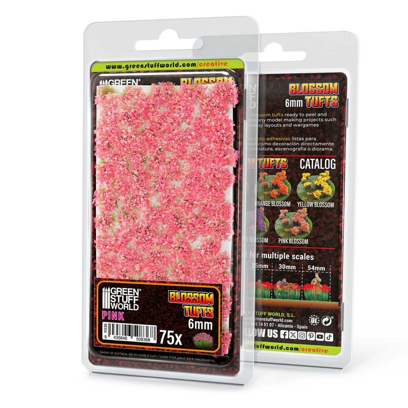 Green Stuff World Blossom Tufts - 6mm - Pink Flowers