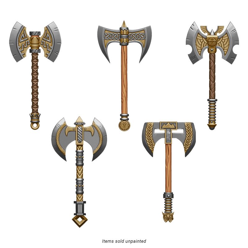 Green Stuff World Two Handed Dwarf Axes 1:48