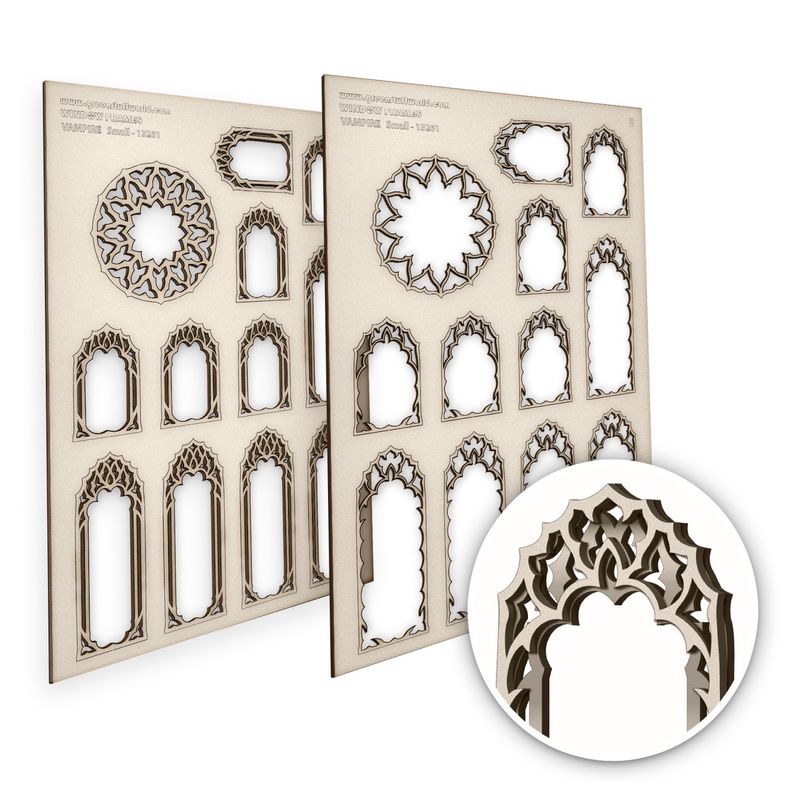 Green Stuff World Vampire Miniature Windows - Small