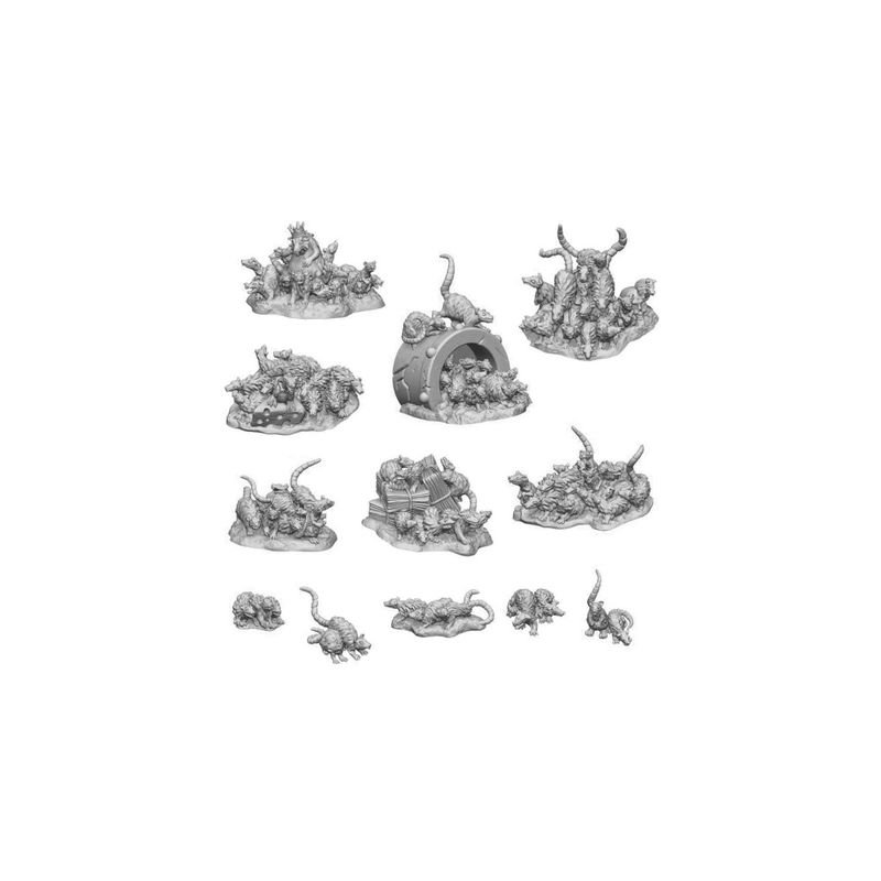 Green Stuff World Swarm of Rats 1:48-1:35