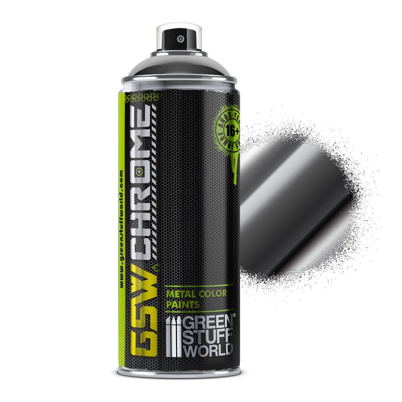 Green Stuff World Black Chrome Spray Paint 400ml