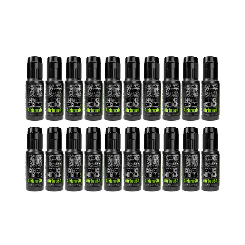 Green Stuff World Black Chrome Paint - Airbrush (Pack x20)