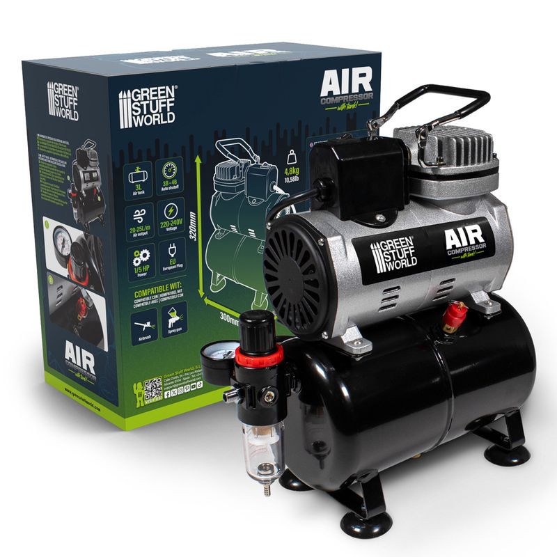 Green Stuff World Airbrush Compressor with Tank