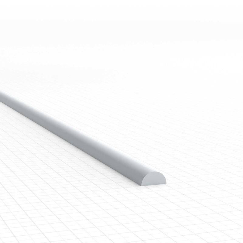 Green Stuff World ABS Plasticard - Profile SEMICIRCLE 2.5 mm